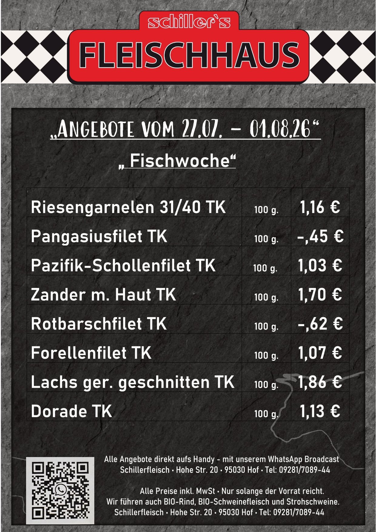Fleischhaus Wochenangebote 27.07.-01.08.2026